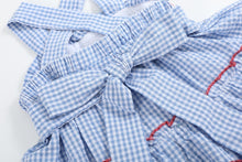 Load image into Gallery viewer, Blue Gingham Crawfish Layered Sundress