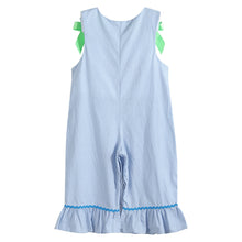 Load image into Gallery viewer, Blue Gingham Pumpkin Playsuit