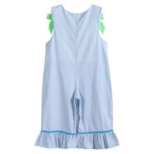 Load image into Gallery viewer, Blue Gingham Pumpkin Playsuit