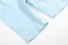 Load image into Gallery viewer, Blue Gingham Train Smocked Overalls