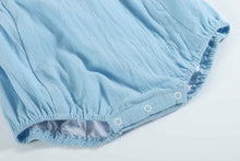 Load image into Gallery viewer, Blue Pumpkin Bubble Ruffle Romper