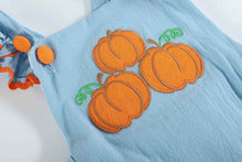 Load image into Gallery viewer, Blue Pumpkin Bubble Ruffle Romper