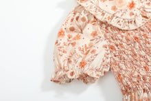 Load image into Gallery viewer, Brown Floral Collared Dress