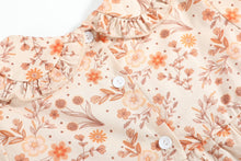 Load image into Gallery viewer, Brown Floral Collared Dress