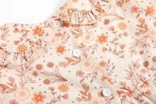 Load image into Gallery viewer, Brown Floral Collared Dress