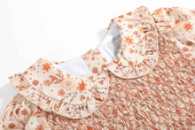 Load image into Gallery viewer, Brown Floral Collared Dress