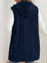 Load image into Gallery viewer, Button Up Plush Hooded Vest Coat