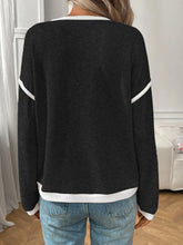 Load image into Gallery viewer, Jessica Ribbed Contrast Trim Long Sleeve Top