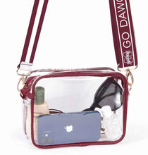 Load image into Gallery viewer, Bridget Clear Purse with Reversible Patterned Shoulder Straps - Abbies Place