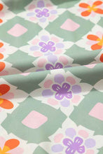 Load image into Gallery viewer, Geometric Floral V-Neck Layered Flutter Sleeve Blo