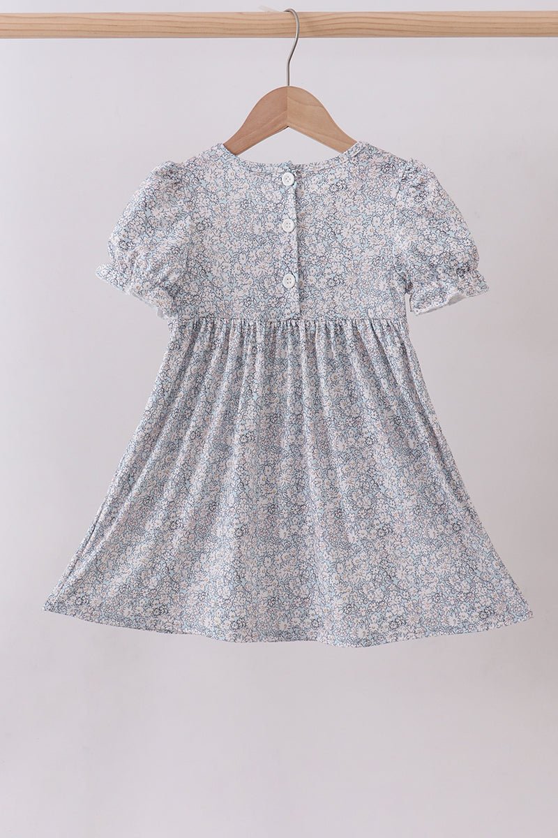 Floral bunny smocked dress - Abbies Place