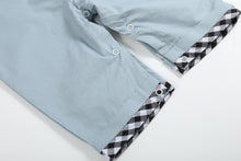 Load image into Gallery viewer, Gray Halloween Smocked Overalls