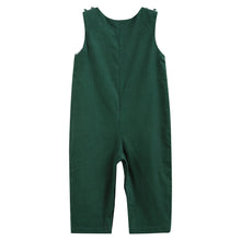 Load image into Gallery viewer, Green Christmas Smocked Overalls