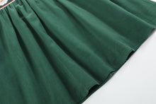 Load image into Gallery viewer, Green Corduroy Santa Smocked Dress