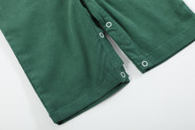 Load image into Gallery viewer, Green Corduroy Santa Smocked Overalls