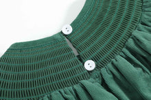 Load image into Gallery viewer, Green Corduroy Smocked Bishop Dress