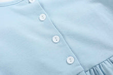 Load image into Gallery viewer, Light Blue Christmas Tree Smocked Knit Dress