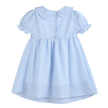 Load image into Gallery viewer, Light Blue Gingham Smocked Dress