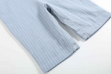 Load image into Gallery viewer, Light Blue Pinstripe Smocked Jon Jons