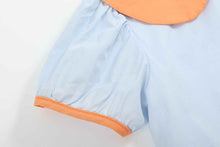 Load image into Gallery viewer, Light Blue Pumpkin Applique Collared Dress