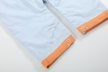 Load image into Gallery viewer, Light Blue Pumpkin Applique Overalls
