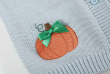 Load image into Gallery viewer, Light Blue Pumpkin Girls Cardigan