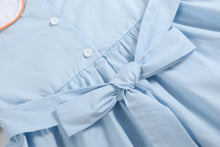 Load image into Gallery viewer, Light Blue Pumpkin Vine Smocked Dress