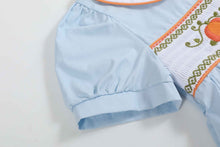 Load image into Gallery viewer, Light Blue Pumpkin Vine Smocked Dress