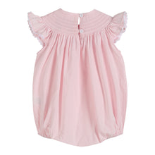 Load image into Gallery viewer, Light Pink Daisy Smocked Ruffle Romper