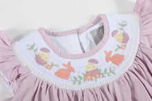 Load image into Gallery viewer, Light Purple Easter Smocked Bishop Dress
