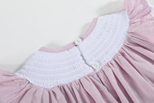 Load image into Gallery viewer, Light Purple Easter Smocked Bishop Dress