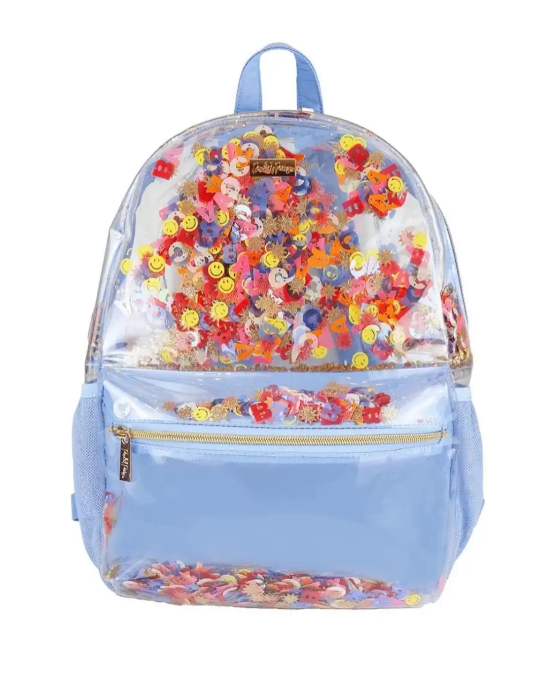 Little Letters Confetti Heavy Duty Clear Backpack-medium - Abbies Place