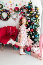 Load image into Gallery viewer, Merry Mistletoe 3/4 Sleeve Ruffle Twirl Dress