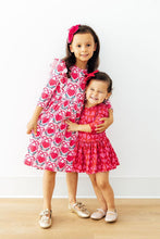Load image into Gallery viewer, Fluttering Hearts 3/4 Sleeve Ruffle Twirl Dress