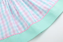 Load image into Gallery viewer, Pink and Aqua Seashell Smocked Sundress