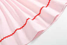 Load image into Gallery viewer, Pink Christmas Smocked Bishop Dress