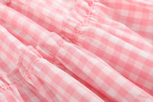 Load image into Gallery viewer, Pink Gingham Check Layered Sundress