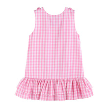 Load image into Gallery viewer, Pink Gingham Flamingo Tulle Ruffle Dress