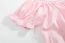 Load image into Gallery viewer, Pink Hearts & Bows Smocked Bishop Dress