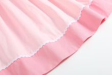 Load image into Gallery viewer, Pink Hearts & Bows Smocked Bishop Dress