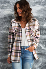Load image into Gallery viewer, Plaid Button Boyfriend Style Shirt Jacket with Breast Pockets