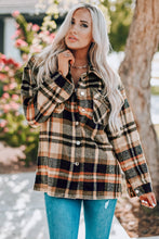 Load image into Gallery viewer, Plaid Button Boyfriend Style Shirt Jacket with Breast Pockets
