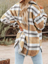 Load image into Gallery viewer, Plaid Button-Down Long Sleeve Jacket