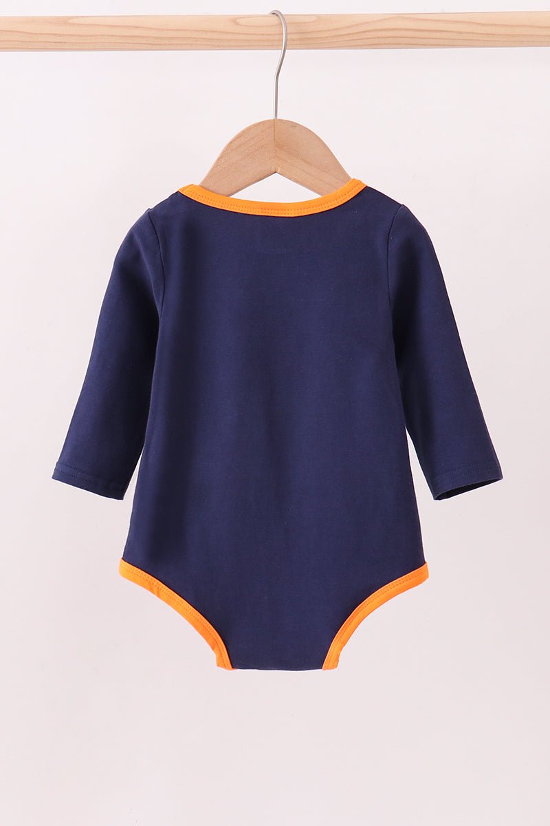 Premium Navy Auburn tiger applique bubble - Abbies Place