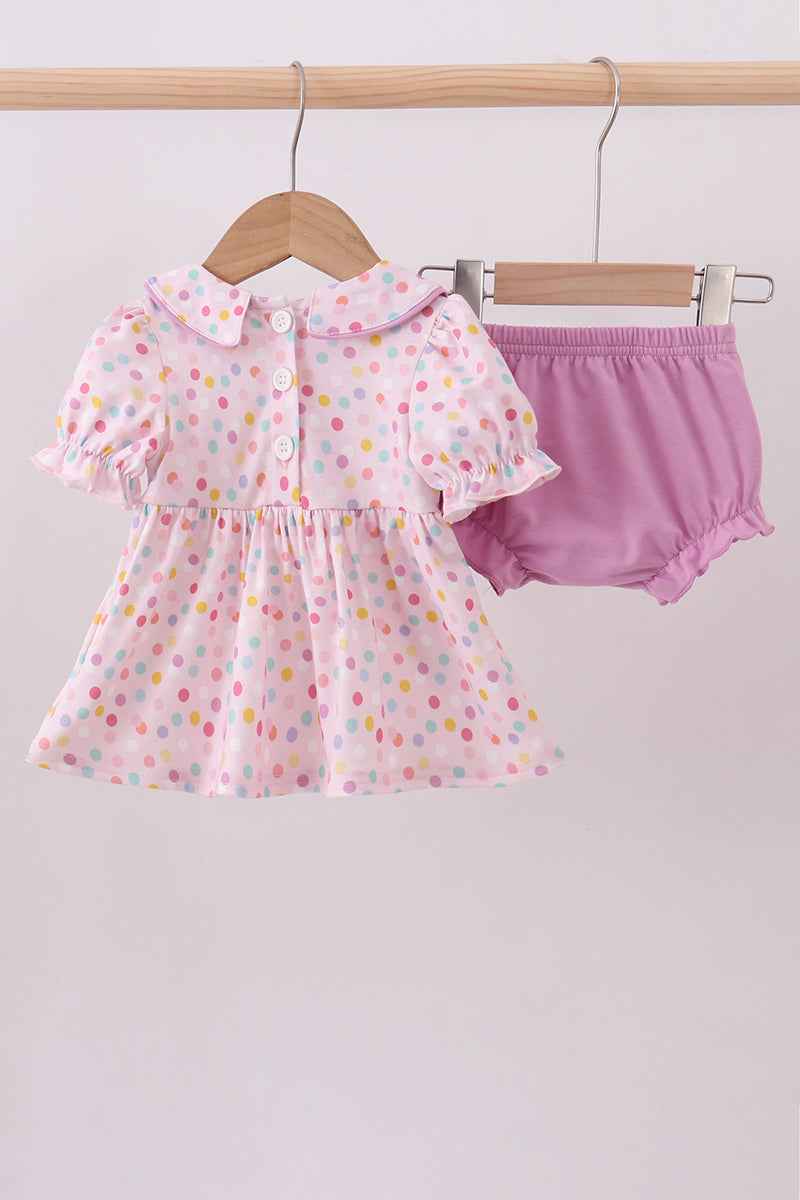 Purple birthday embroidery bloomer set - Abbies Place