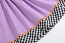 Load image into Gallery viewer, Purple Halloween Smocked Bishop Dress