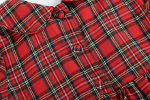 Load image into Gallery viewer, Red Christmas Plaid Santa Sleigh Smocked Dress