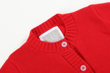 Load image into Gallery viewer, Red Christmas Tree Knit Cardigan