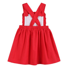 Load image into Gallery viewer, Red Ruffle Jumper Dress