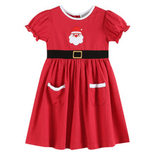 Load image into Gallery viewer, Red Santa Dress with Black Sash